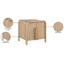  Meridian Harmony Natural Oak Veneer And Solid Wood Night Stand IMAGE 11
