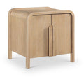  Color_Natural -- Harmony Natural Oak Veneer And Solid Wood Night Stand IMAGE 1