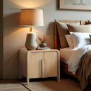  Color_Natural -- Harmony Natural Oak Veneer And Solid Wood Night Stand IMAGE 2