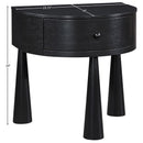  Meridian Oasis Black Acacia Veneer And Solid Wood Night Stand IMAGE 11