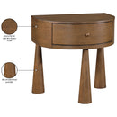  Color_Brown -- Oasis Brown Acacia Veneer And Solid Wood Night Stand IMAGE 12