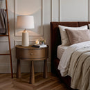  Color_Brown -- Oasis Brown Acacia Veneer And Solid Wood Night Stand IMAGE 2