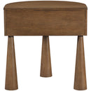  Meridian Oasis Brown Acacia Veneer And Solid Wood Night Stand IMAGE 4