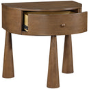  Meridian Oasis Brown Acacia Veneer And Solid Wood Night Stand IMAGE 6