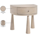  Color_Natural -- Oasis Natural Acacia Veneer And Solid Wood Night Stand IMAGE 12