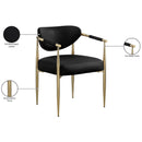  Meridian Virella Black Vegan Leather Upholstered Dining Chair IMAGE 10
