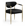  Meridian Virella Black Vegan Leather Upholstered Dining Chair IMAGE 1