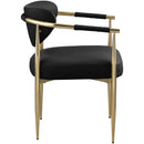 Meridian Virella Black Vegan Leather Upholstered Dining Chair IMAGE 4