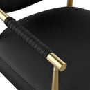  Meridian Virella Black Vegan Leather Upholstered Dining Chair IMAGE 7