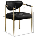  Meridian Virella Black Vegan Leather Upholstered Dining Chair IMAGE 9