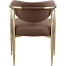  Color_Brown -- Virella Brown Vegan Leather Upholstered Dining Chair IMAGE 5