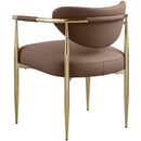  Color_Brown -- Virella Brown Vegan Leather Upholstered Dining Chair IMAGE 6