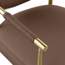  Color_Brown -- Virella Brown Vegan Leather Upholstered Dining Chair IMAGE 7