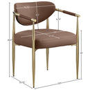  Color_Brown -- Virella Brown Vegan Leather Upholstered Dining Chair IMAGE 8