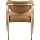  Color_Cognac -- Virella Cognac Vegan Leather Upholstered Dining Chair IMAGE 5