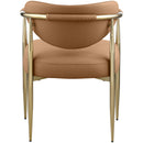  Meridian Virella Cognac Vegan Leather Upholstered Dining Chair IMAGE 5