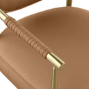  Color_Cognac -- Virella Cognac Vegan Leather Upholstered Dining Chair IMAGE 7