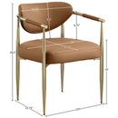  Color_Cognac -- Virella Cognac Vegan Leather Upholstered Dining Chair IMAGE 8