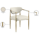  Color_Cream -- Virella Cream Vegan Leather Upholstered Dining Chair IMAGE 10