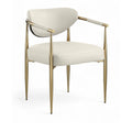  Color_Cream -- Virella Cream Vegan Leather Upholstered Dining Chair IMAGE 1