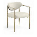  Meridian Virella Cream Vegan Leather Upholstered Dining Chair IMAGE 1