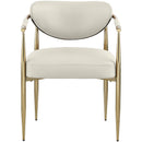  Color_Cream -- Virella Cream Vegan Leather Upholstered Dining Chair IMAGE 3