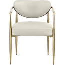  Meridian Virella Cream Vegan Leather Upholstered Dining Chair IMAGE 3