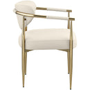  Color_Cream -- Virella Cream Vegan Leather Upholstered Dining Chair IMAGE 4