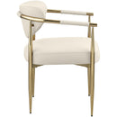  Meridian Virella Cream Vegan Leather Upholstered Dining Chair IMAGE 4