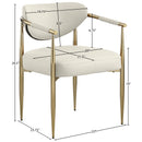  Meridian Virella Cream Vegan Leather Upholstered Dining Chair IMAGE 9