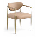  Meridian Virella Tan Vegan Leather Upholstered Dining Chair IMAGE 1