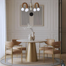  Color_Tan -- Virella Tan Vegan Leather Upholstered Dining Chair IMAGE 2