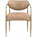  Color_Tan -- Virella Tan Vegan Leather Upholstered Dining Chair IMAGE 3