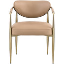  Meridian Virella Tan Vegan Leather Upholstered Dining Chair IMAGE 3
