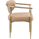  Color_Tan -- Virella Tan Vegan Leather Upholstered Dining Chair IMAGE 4