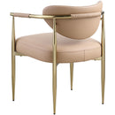 Meridian Virella Tan Vegan Leather Upholstered Dining Chair IMAGE 6