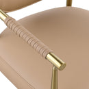  Meridian Virella Tan Vegan Leather Upholstered Dining Chair IMAGE 7