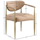  Color_Tan -- Virella Tan Vegan Leather Upholstered Dining Chair IMAGE 9