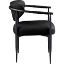  Meridian Virella Black Vegan Leather Upholstered Dining Chair IMAGE 3
