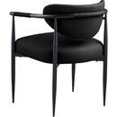  Meridian Virella Black Vegan Leather Upholstered Dining Chair IMAGE 5