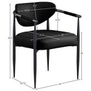  Meridian Virella Black Vegan Leather Upholstered Dining Chair IMAGE 8