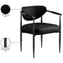  Meridian Virella Black Vegan Leather Upholstered Dining Chair IMAGE 9