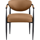  Color_Cognac -- Virella Cognac Vegan Leather Upholstered Dining Chair IMAGE 2