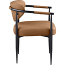  Color_Cognac -- Virella Cognac Vegan Leather Upholstered Dining Chair IMAGE 3
