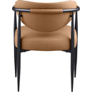  Color_Cognac -- Virella Cognac Vegan Leather Upholstered Dining Chair IMAGE 4