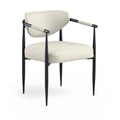  Color_Cream -- Virella Cream Vegan Leather Upholstered Dining Chair IMAGE 1