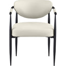  Meridian Virella Cream Vegan Leather Upholstered Dining Chair IMAGE 2