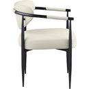  Color_Cream -- Virella Cream Vegan Leather Upholstered Dining Chair IMAGE 3