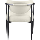  Color_Cream -- Virella Cream Vegan Leather Upholstered Dining Chair IMAGE 4