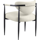  Color_Cream -- Virella Cream Vegan Leather Upholstered Dining Chair IMAGE 5